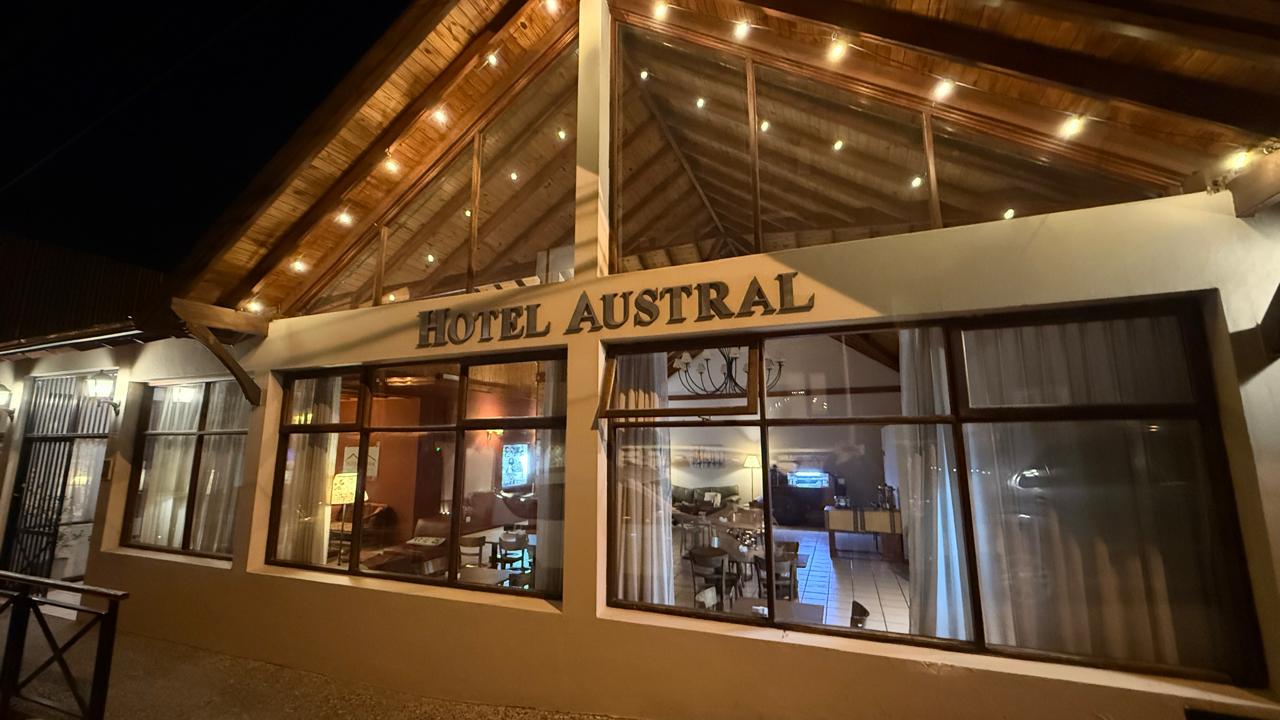 Hotel Austral exterior at night